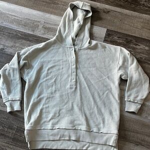 Aerie Light Gray Hooded Sweatshirt